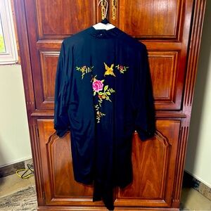 Handmade Embroidered Silk Robe